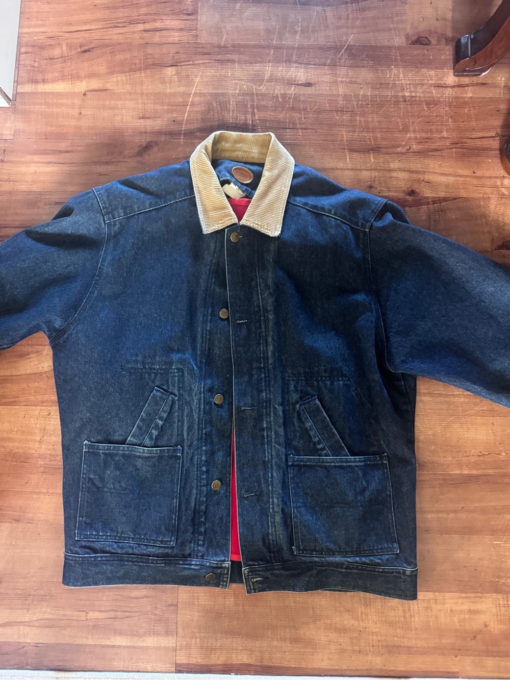 vintage denim fleece lined jacket